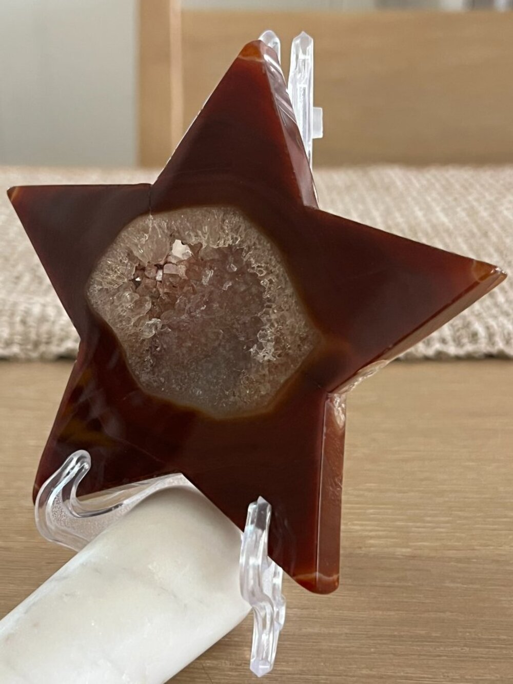 Carnelian Agate Crystal Star